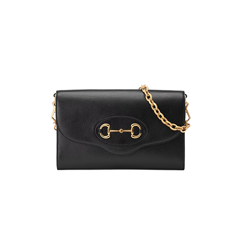 [스페셜오더]GUCCI-677286 1060 구찌 블랙 가죽 구찌 홀스빗 1955 스몰 핸드백
