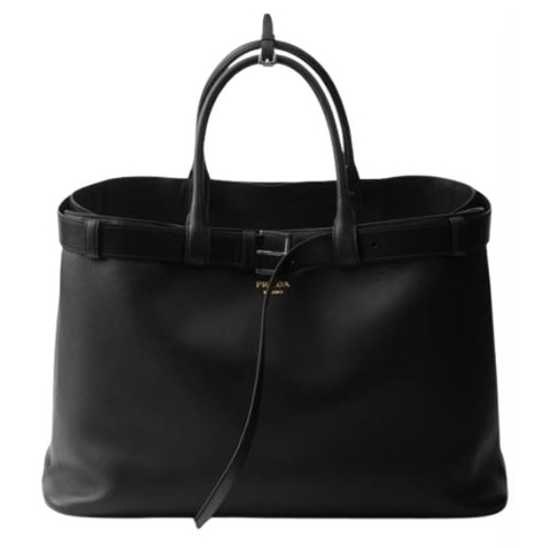 [스페셜오더]PRADA-2VG126 프라다 블랙 송아지 가죽 벨트 버클 백