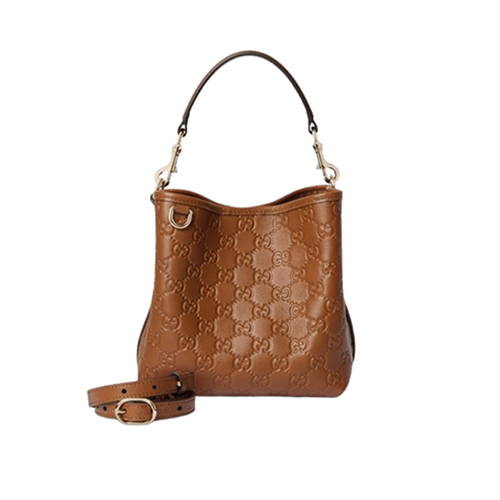 [스페셜오더]GUCCI-815118 2718 구찌 브라운 GG 엠블럼 스몰 버킷백