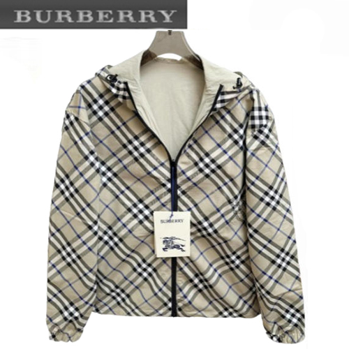 BURBERRY-081112 버버리 라이큰 체크 양면 바람막이 후드 재킷 남여공용
