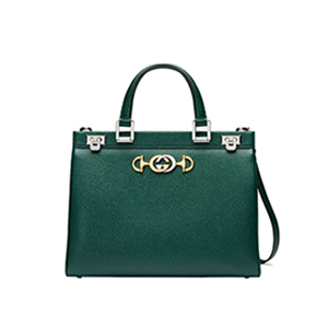 [스페셜오더]GUCCI-564714 3154 구찌 주미 그린 그레이니 가죽 미디엄 탑 핸들백
