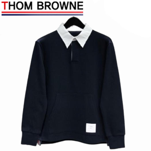 THOM BROWNE-08201 톰 브라운 네이비 폴로 스웨트셔츠 남성용