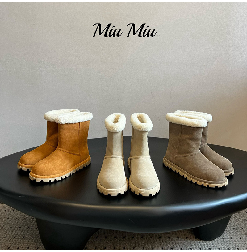 MIUMIU-112101 미우미우 25SS 가을 겨울 신상 퍼 숏 스노우 부츠 (3컬러)
