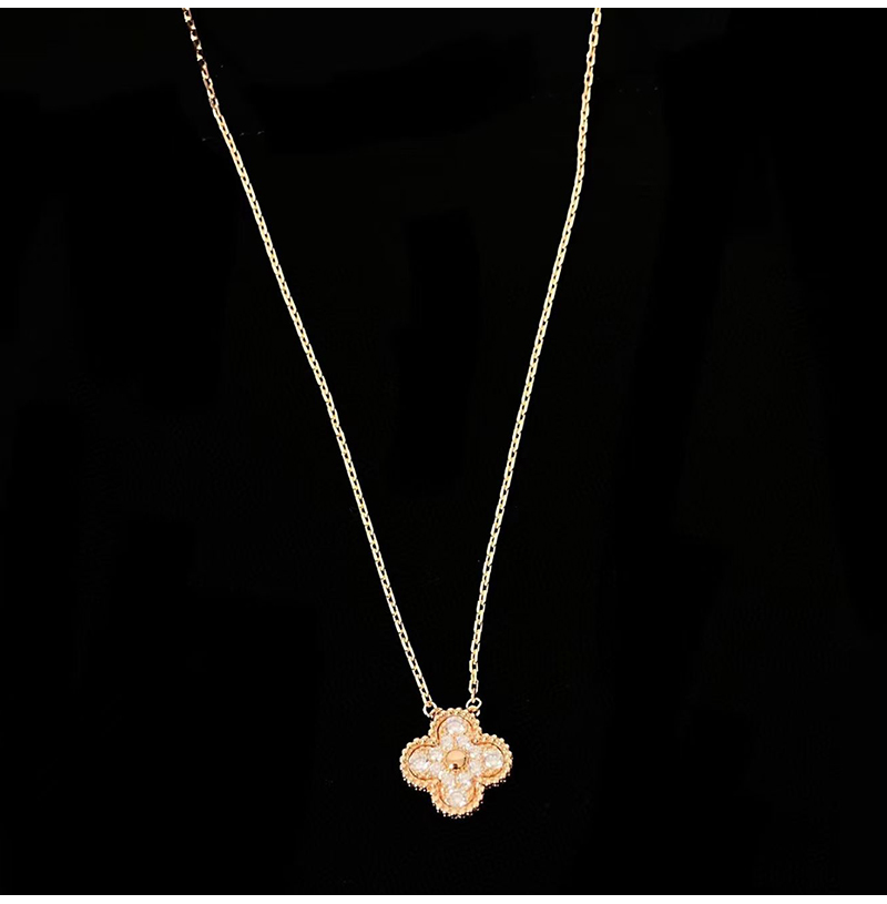  [스페셜오더]VAN CLEEF ARPELS-6120 반클리프 로즈 골드 올큐빅 알함브라 펜던트