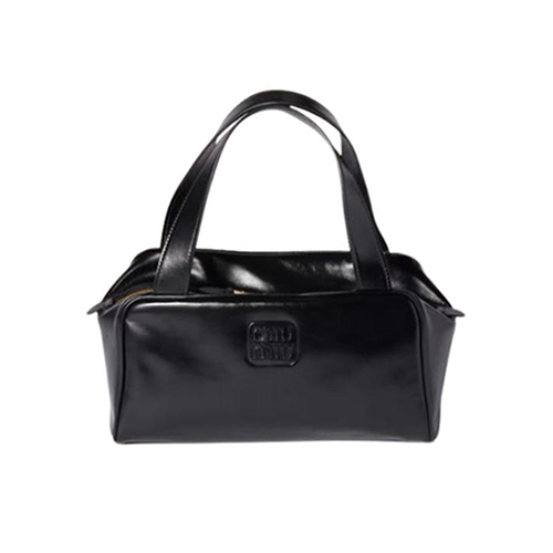 [스페셜오더]MIUMIU-5BB182 미우미우 블랙 가죽 탑 핸들 백