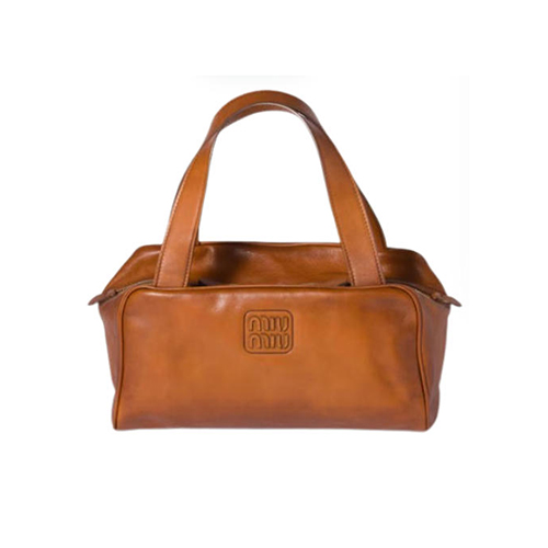 [스페셜오더]MIUMIU-5BB182 미우미우 코냑 가죽 탑 핸들 백