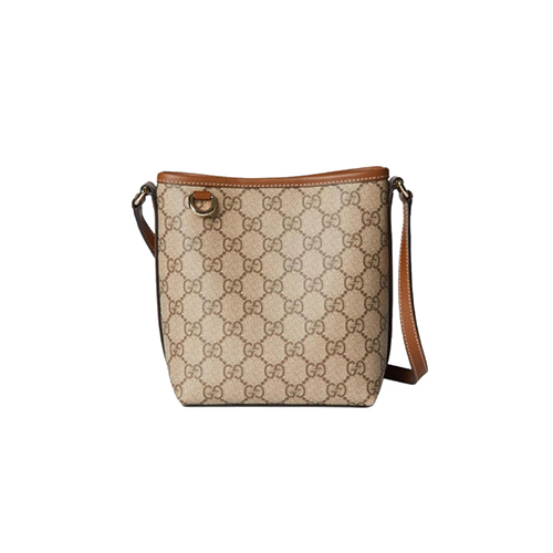 [스페셜오더]GUCCI-847090 9758 구찌 베이지/브라운 GG 엠블럼 나노 버킷백