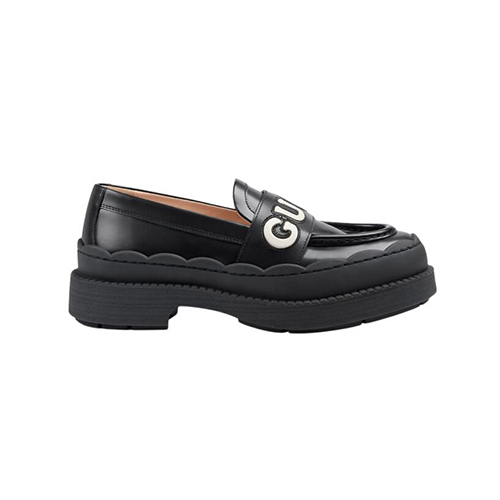 GUCCI-752854 1085 구찌 블랙 가죽 GUCCI 로퍼 여성용