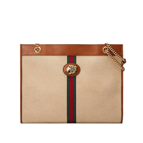 [스페셜오더]GUCCI-537219 9684 구찌 베이지 빈티지 캔버스 브라운 가죽 라자 라지 토트백