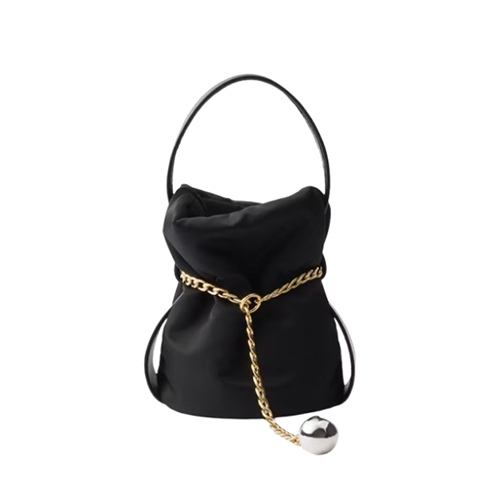 [스페셜오더]PRADA-1BE088 프라다 블랙 쁘띠 삭 누아르 리나일론 미니 버킷 백