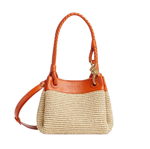 [스페셜오더]BOTTEGA VENETA-827475 보테가 베네타 오렌지 라피아 스몰 파라슈트