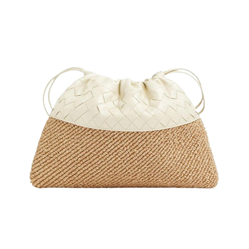 [스페셜오더]BOTTEGA VENETA-839102 보테가 베네타 화이트 라피아 더스트 백