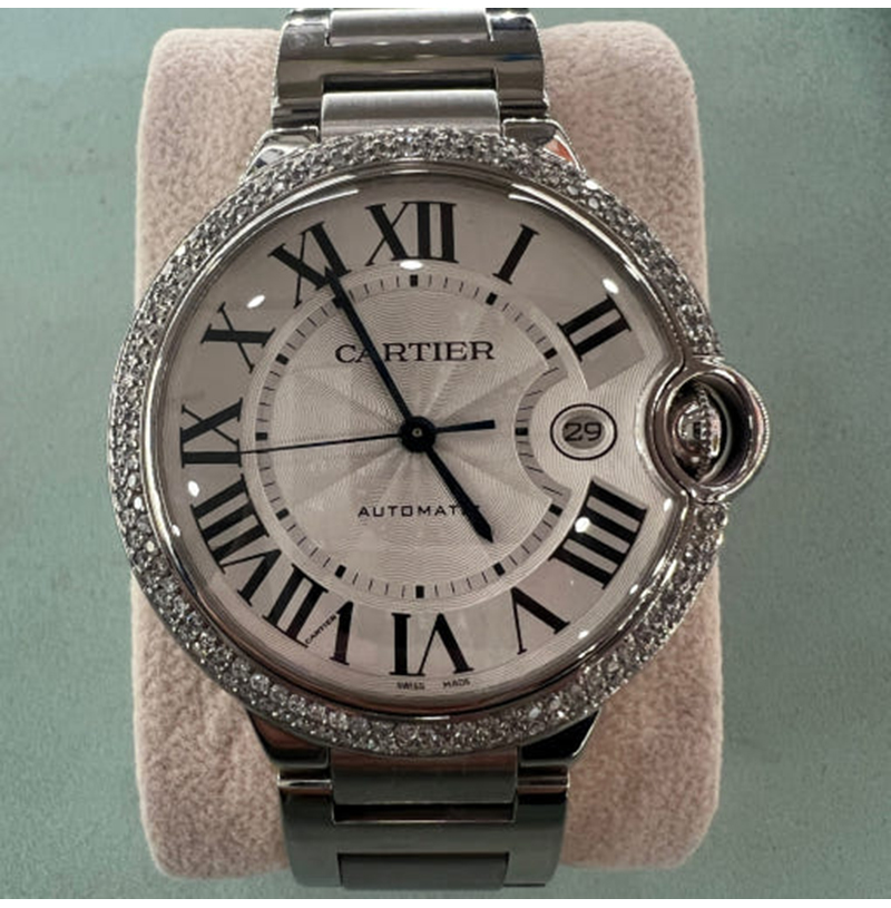 [AF Factory][스페셜오더]Cartier-까르띠에 발롱 블루 다이아 스틸 실버 다이얼 워치 42mm